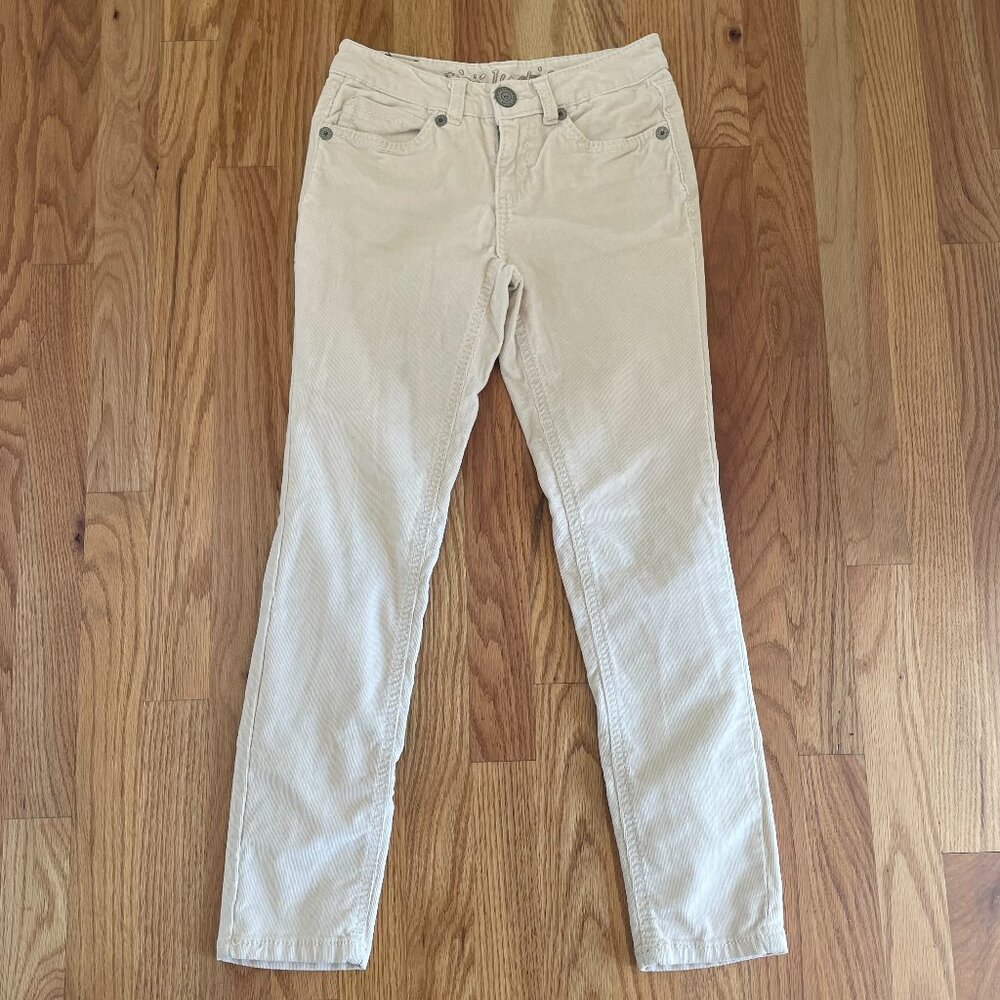Original 2010 Justice Mall Store Cream Corduroy Pants Size 10R